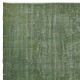 Modern Area Rug in Green. Hand-Knotted in Turkey