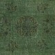 Modern Handmade Turkish Wool Area Rug in Green
