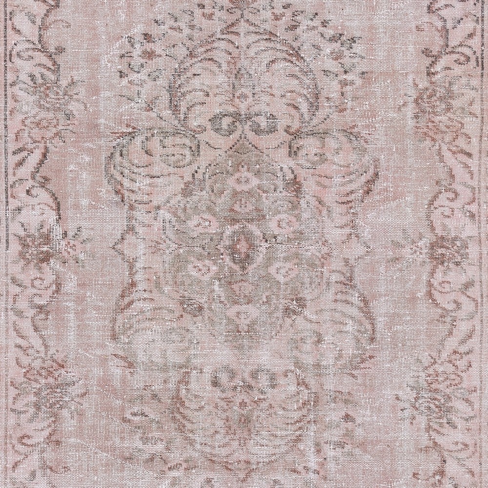 Modern Area Rug in Light Pink, Handwoven and Handknotted in Turkey