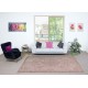 Vintage Handmade Turkish Area Rug redyed in Pink Color for contemporary interiors