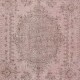 Vintage Handmade Turkish Area Rug redyed in Pink Color for contemporary interiors