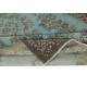 Modern Handmade Blue Color Turkish Wool Area Rug with Medallion Design