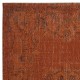 Modern Area Rug in Orange. Hand-Knotted in Turkey