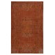 Modern Area Rug in Orange. Hand-Knotted in Turkey