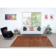 Contemporary Area Rug in Orange. Hand-Knotted in Turkey. Wool pile on cotton foundation