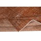Contemporary Area Rug in Orange. Hand-Knotted in Turkey. Wool pile on cotton foundation