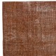 Contemporary Area Rug in Orange. Hand-Knotted in Turkey. Wool pile on cotton foundation