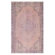 Modern Pink Color Over-Dyed Rug. Handmade Turkish Floor Rug. Bohemian Home Decor