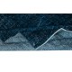 Contemporary Low Pile Area Rug in Nay Blue, Hand-woven and Hand-knotted in Turkey