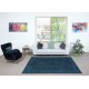 Vintage Handmade Turkish Area Rug Overdyed in Dark Blue 4 Modern Interiors