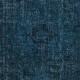 Vintage Handmade Turkish Area Rug Overdyed in Dark Blue 4 Modern Interiors