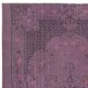 Purple Area Rug for Modern Interiors, Hand-Knotted in Turkey