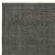 Contemporary Handmade Turkish Wool Area Rug in Gray Color