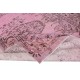 Handmade Anti-bacterial Wool Area Rug. Pink Color Hand Knotted Turkish Rug