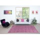 Hand Knotted Turkish Wool Area Rug in Pink. Floral Patterned Rug. Gift for Girls