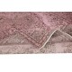 Vintage Handmade Turkish Wool Area Rug redyed in Pink Color for contemporary interiors
