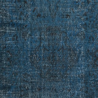Contemporary Handmade Turkish Area Rug in Dark Blue Color Contemporary Handmade Turkish Area Rug in Dark Blue Color