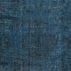 Contemporary Handmade Turkish Area Rug in Dark Blue Color