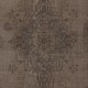 Hand Knotted Turkish Wool Area Rug in Brown. Modern Living Room Rug with Medallion Design. Home Gift Rug