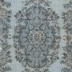 Soft Blue Color Area Rug with Medallion Design. Handmade in Turkey. Modern Living Room Carpet
