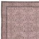 Handmade Flower Design Wool Area Rug. Modern Home Decor Pink Color Rug