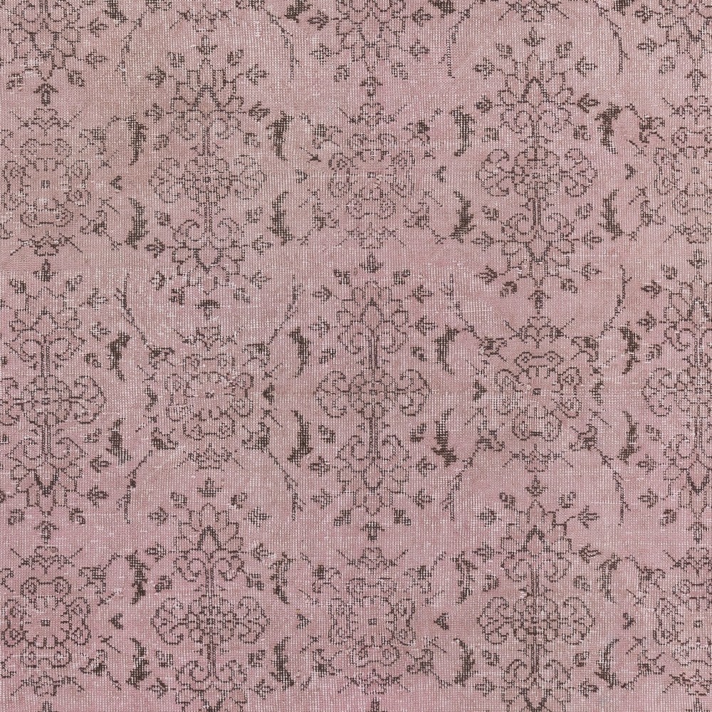 Handmade Flower Design Wool Area Rug. Modern Home Decor Pink Color Rug