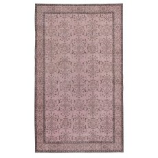 Handmade Flower Design Wool Area Rug. Modern Home Decor Pink Color Rug