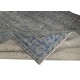 Vintage Handmade Turkish Area Rug redyed in Blue Color for modern interiors