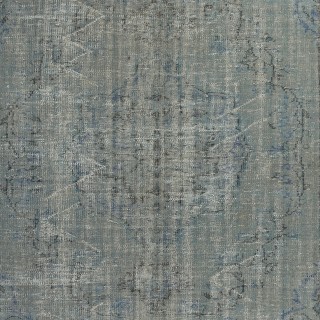 Vintage Handmade Turkish Area Rug redyed in Blue Color for modern interiors
