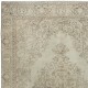 One of a kind Handmade Beige Area Rug, Vintage Sun Faded Turkish Carpet