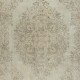 One of a kind Handmade Beige Area Rug, Vintage Sun Faded Turkish Carpet