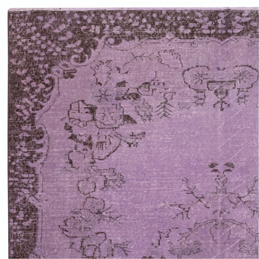 Bohemian Style Hand-knotted Area Rug. Modern Turkish Floor Covering