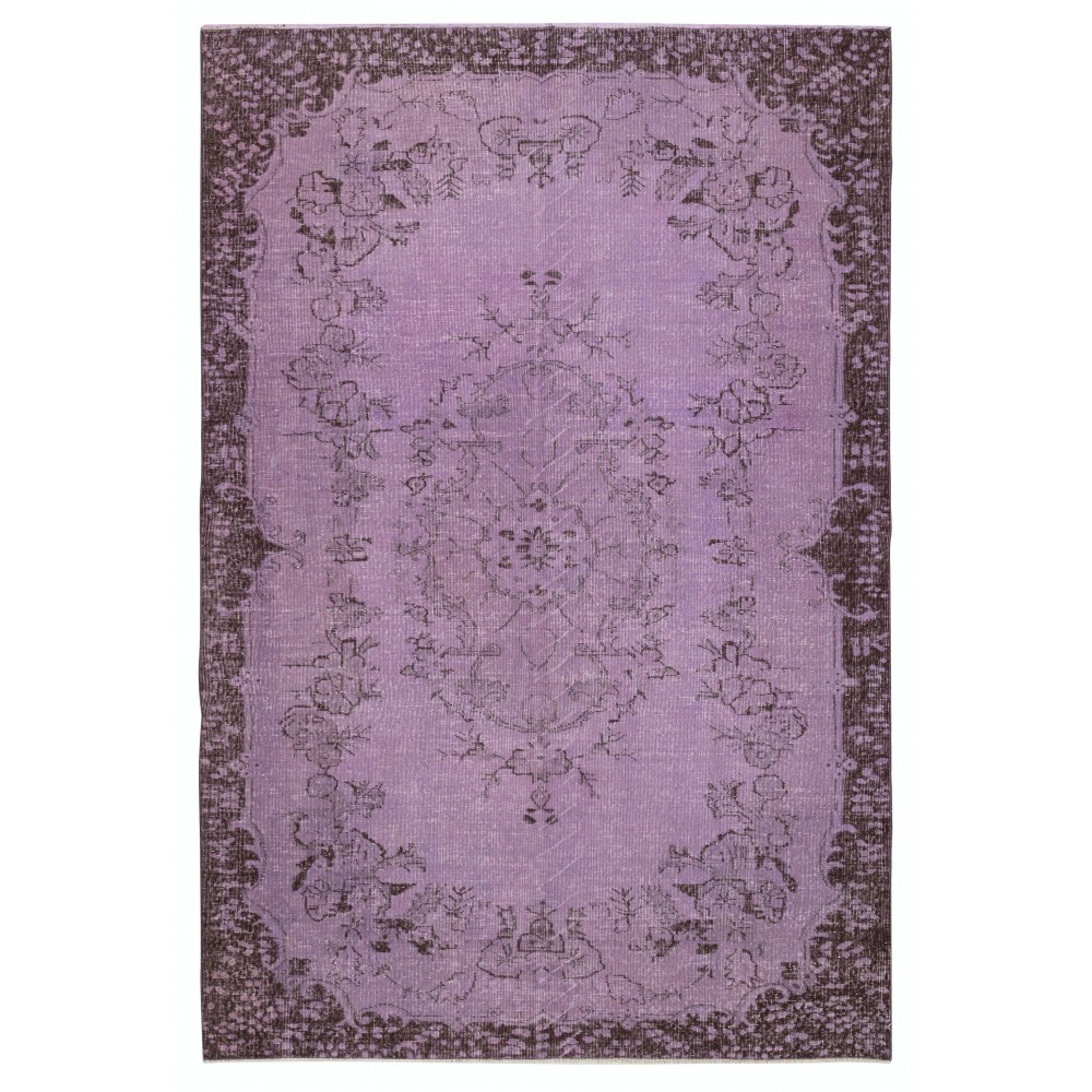 Bohemian Style Hand-knotted Area Rug. Modern Turkish Floor Covering
