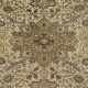 Decorative Vintage Handmade Turkish area Rug in shades of beige, 100% Wool