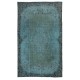Blue Color Area Rug with Medallion Design. Handmade in Turkey. Modern Living Room Carpet