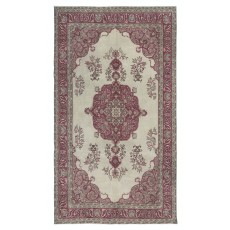 Vintage Handmade Turkish Oushak Rug for Country, Farmhouse and Rustic Decor