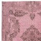 Pink Area Rug for Modern Interiors, Hand-Knotted in Turkey