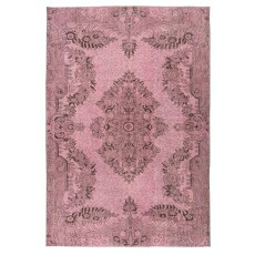 Pink Area Rug for Modern Interiors, Hand-Knotted in Turkey
