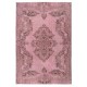 Pink Area Rug for Modern Interiors, Hand-Knotted in Turkey