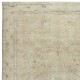 One of a kind Vintage Beige Rug. Handmade Turkish Carpet with Medallion Design