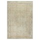 One of a kind Vintage Beige Rug. Handmade Turkish Carpet with Medallion Design