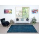 Contemporary Handmade Turkish Wool Area Rug in Navy Blue