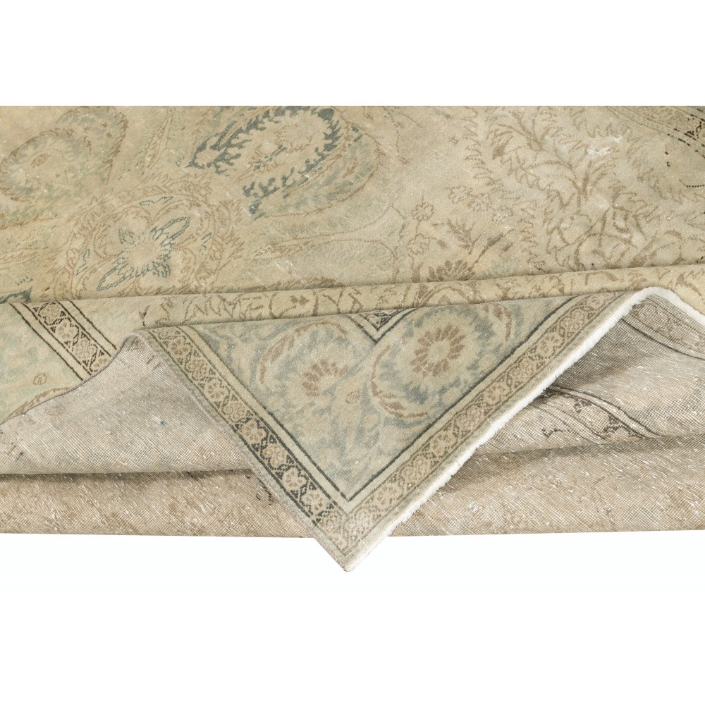 Vintage Hand Knotted Turkish Area Rug for Living Room and Dining Room