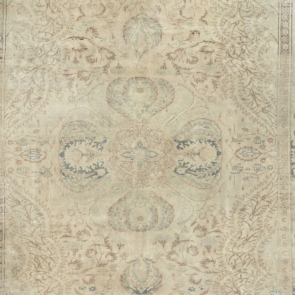 Vintage Hand Knotted Turkish Area Rug for Living Room and Dining Room