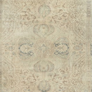 Vintage Hand Knotted Turkish Area Rug for Living Room and Dining Room
