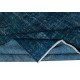 Modern Area Rug in Solid Navy Blue, Hand-woven and Hand-knotted in Turkey