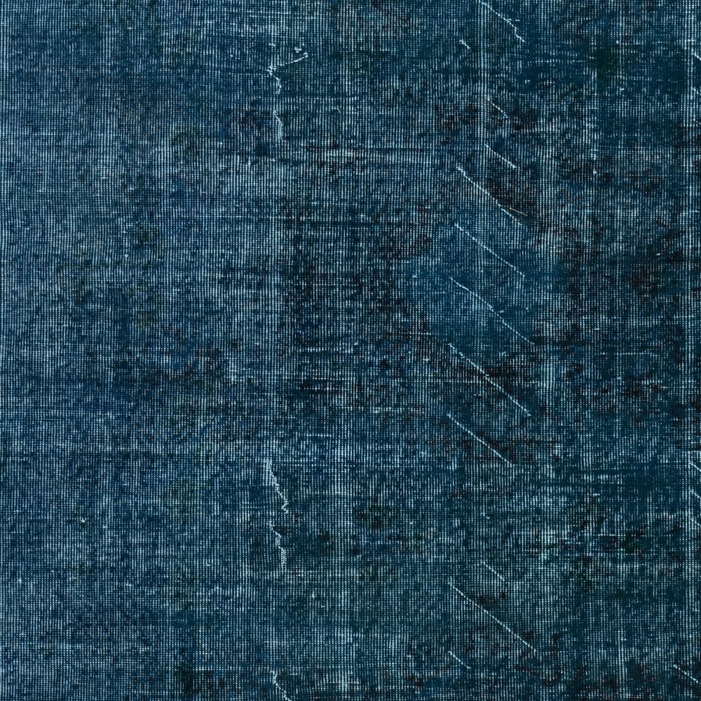 Modern Area Rug in Solid Navy Blue, Hand-woven and Hand-knotted in Turkey