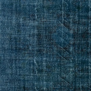 Modern Area Rug in Solid Navy Blue, Hand-woven and Hand-knotted in Turkey