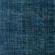 Modern Area Rug in Solid Navy Blue, Hand-woven and Hand-knotted in Turkey