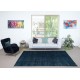 Handmade Navy Blue Area Rug for Living Room, Modern Turkish Carpet for Dining Room